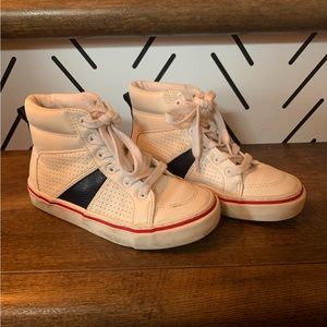 Old Navy Little Boys Size 12 Faux Leather Hightop Sneakers
